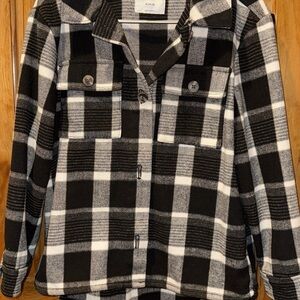 Old Navy Black and White Shacket Girls 14/16 XL